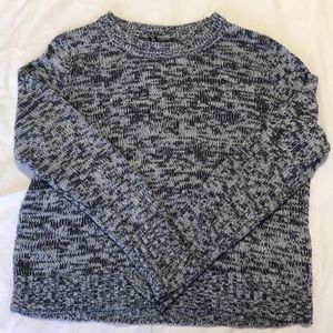 blue knit sweater